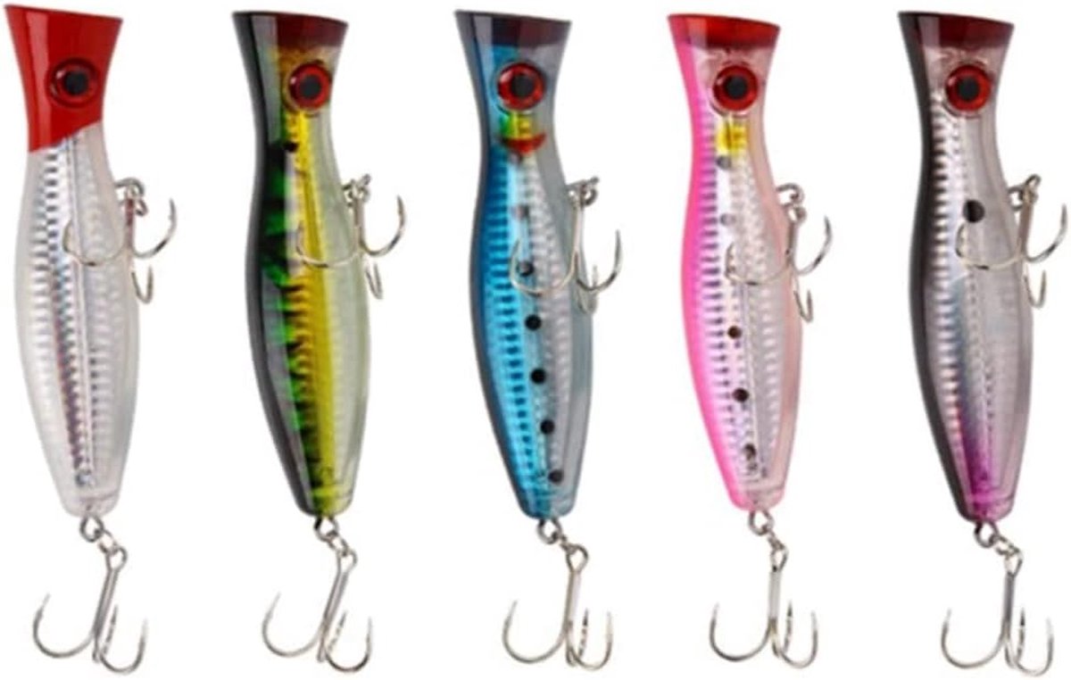 Oppervlakteaas - popper - pakje met vangen/spinnen - in zee - 5 stuks - 12,5 cm en 40 gram