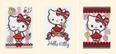 Vervaco - Wenskaart kit Hello Kitty Flower Cuteness set v 3 - PN-0205310