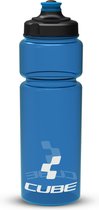 Bouteille d'eau CUBE Icon - Bidon - Grand bouchon à vis - 0,75 litre - Polyéthylène - Blauw
