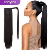 SassyGoods® Wrap Around Ponytail Haar Extensions Paardenstaart Extension - Zwart - 65 cm