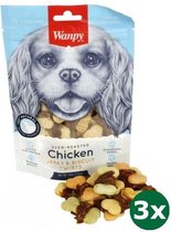 3x100 gr Wanpy oven-roasted chicken jerky / biscuit twists hondensnack