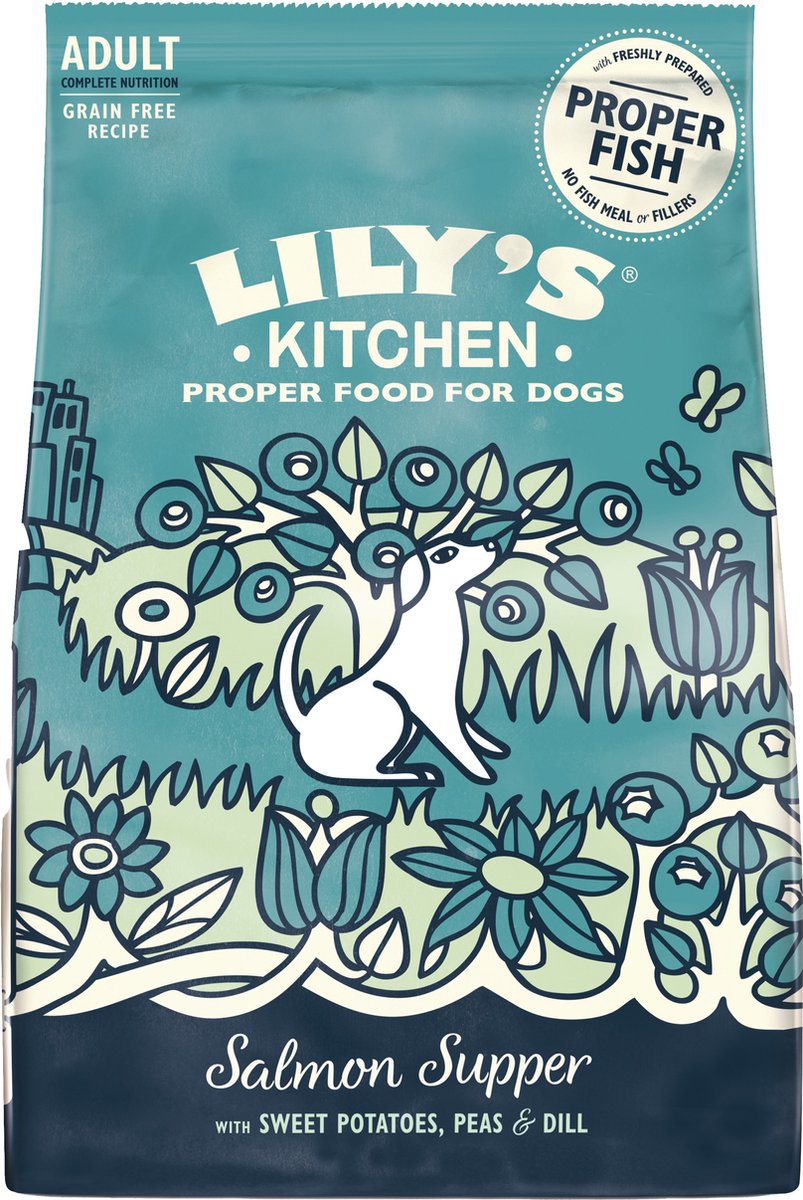 Lily's Kitchen - Salmon Supper Salmon / Sweet Potato / Peas / Dill Hondenvoer