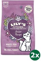 Lily's kitchen cat senior fish / turkey recipe kattenvoer 2x 800 gr