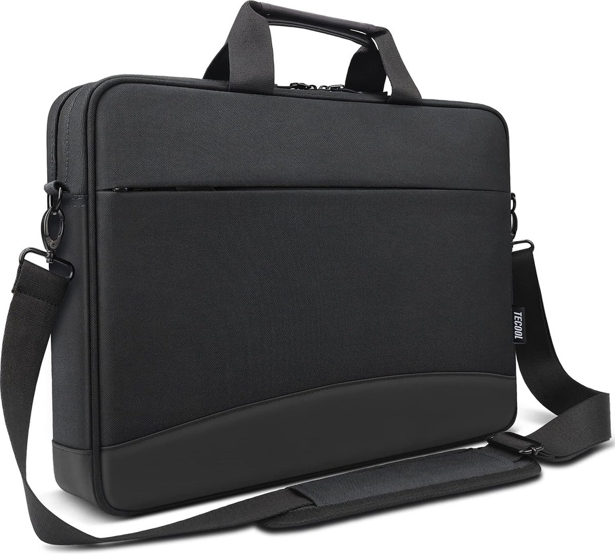 15,6 inch laptoptas, schoudertas, draagtas, waterdichte aktetas, schoudertas voor 15-15,6 inch Acer ASUS Dell HP Lenovo Notebook Chromebook, 16 inch MacBook Pro, tas, zwart
