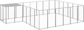 The Living Store Hondenkennel - Grote - veelzijdige buitenkooi - 440 x 330 x 110 cm - Waterbestendig dak