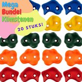 20x Handgrepen en Klimstenen – vijf kleuren - Premium Fun voor Onze Kleine Klimmers - Voordeelbundel van 20 Klimstenen J1001