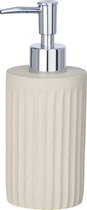 Wenko Distributeur de savon pour les mains marron clair 'Ion', aspect ciment, 150 ml, Ø6,5 x 18 cm