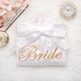 Fiory Kimono Bride| Badjas Bruid| Kimono Bride| Kimono Opdruk| Trouwen| Wit | XXL