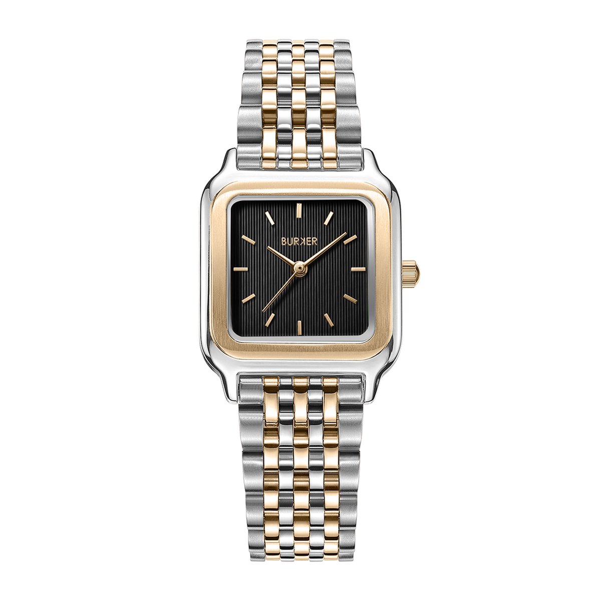 BURKER Horloge Dames Macy - Zwart Goud Zilver - Schakelband - Waterdicht - 26 mm