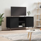 The Living Store TV-meubel - Zwart - 104 x 35 x 50 cm - Opbergruimte - Stabiel materiaal