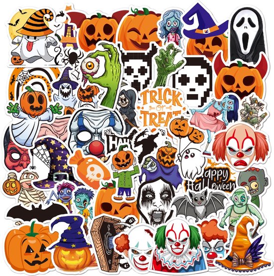 Halloween Stickers – 50 stuks