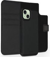 Accezz Hoesje Geschikt voor iPhone 15 Plus Hoesje Met Pasjeshouder - Accezz Premium Leather 2 in 1 Wallet Bookcase - Zwart