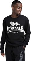 Lonsdale Sweatshirt Go Sport Rundhals Sweatshirt schmale Passform Black-M