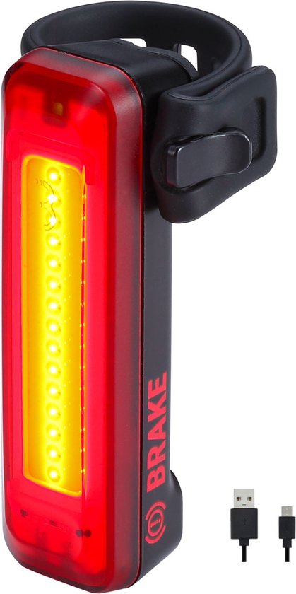 BBB Cycling SignalBrake Achterlicht Fiets - Fietsverlichting USB Oplaadbaar - Racefiets Verlichting Met Remlicht Functie - Wielrenverlichting - 50 Lumen - Lange Accuduur - BLS-167