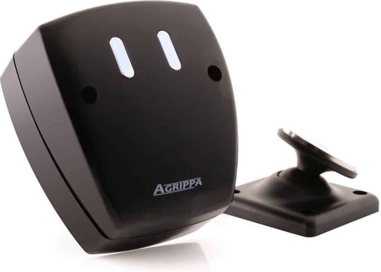 Agrippa deurkleefmagneet - zwart - inclusief batterij - reageert op rookmelders
