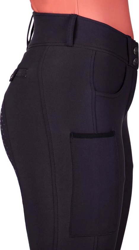 Pantalon d'équitation Qhp Kae Full Grip Zwart - 38