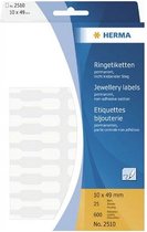 Juwelier-etiket 49x10 mm mapje 600 stuks