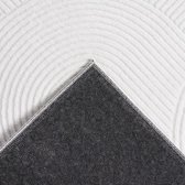 Karpet24 Stilo modern pluizig laagpolig tapijt, antislip onderkant, heerlijk zacht, 3d look, Gebroken wit-120 x 160 cm