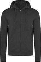 Men´s Hooded Jacket 'Premium' met ritssluiting Dark Grey - M