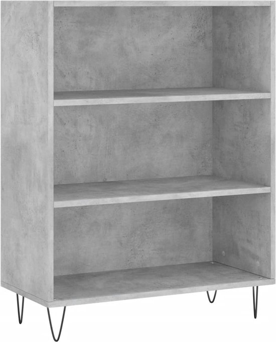 Schoenenkast 60x35x92 cm bewerkt hout betongrijs | -nl