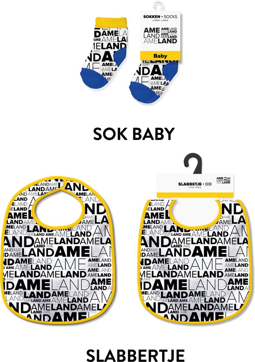Slabbetjes en sokken met tekst - Baby cadeautjes en kraamcadeautjes - Ameland