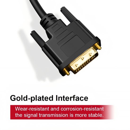 MMOBIEL Câble Adaptateur USB-C vers DVI - USB-C Mâle vers DVI-D Mâle Dual Link Adapté pour MacBook, iPad, Dell XPS - Convertisseur pour Moniteur, TV, Projecteur - 1080p Full HD 60Hz - Or - 1,8 m