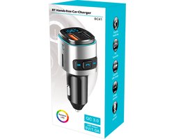 Saint Shop (Uitverkocht) - Saint Shop Bluetooth FM Transmitter - Autolader - Bluetooth Carkit – Bluetooth transmitter carkit – Handsfree bellen - Audio Receiver – Snel laden mogelijk - Audio transmitter - Carkit audio transmitter