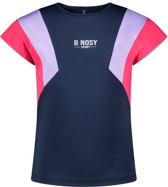 T-shirt fille B.Nosy manches colorées B. Active Sporty Navy