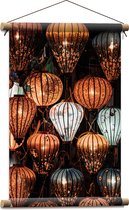 Textielposter - Lampen - Divers - Patronen - Lampionnen - Licht - 40x60 cm Foto op Textiel