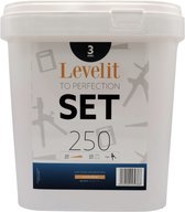 Levelit - Starter Set - 250 stuks - 3mm - Tegel Levelling Systeem - Nivelleersysteem