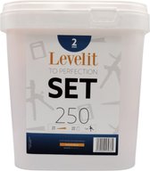 Levelit - Starter Set - 250 stuks - 2mm - Tegel Levelling Systeem - Tegel Nivelleersysteem - 250x clips 250x wiggen 1 tang