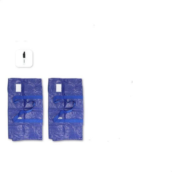 Damster XL opbergtassen - 2 stuks - big shopper met rits - waterdicht - blauw - Damster