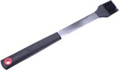 39 cm BBQ siliconen grillborstel, bakborstel, van roestvrij staal met siliconen borstelharen en kunststof handvat, 39 x 1,5 cm