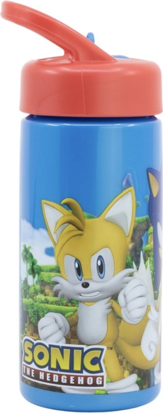 Sonic Drinkflasche Aus Tritan – 580 Ml, Auslaufsicher, BPA-frei – Wiederverwendbar Mit Coolem Sonic-Design Für Unterwegs
