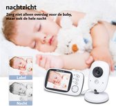 Babyfoon met camera - Baby monitor - Draadloos - 3,2 Inch - Night Vision