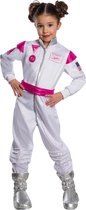 Rubies - Barbie Kostuum - Kinder Astronaut Barbie Kostuum Meisje - Roze, Wit / Beige, Zilver - Maat 128 - Carnavalskleding - Verkleedkleding