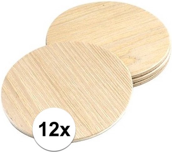 Dessous de verre en bois d'environ 12 pièces