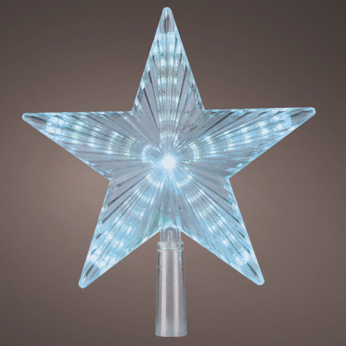Lumineo Lichtgevende kerstboom piek - ster vorm - 23 cm - helder wit - knipper functie - kerstpieken – foto 3
