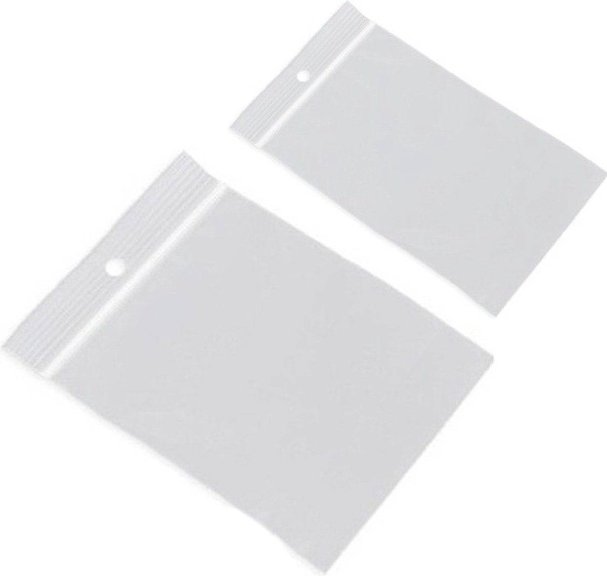 200x Gripzakjes/verpakkingszakjes 60 x 80 mm en 40 x 60 mm - 6 x 8 cm en 4 x 6 cm - Luchtdichte zakjes met gripsluiting/druksluiting - Plastic hersluitbare verpakkingen