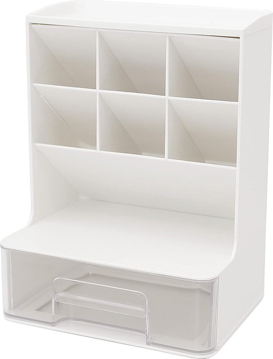 KINGFOM™ 7 Compartiments en PU Cuir Multi-Fonctionnels Organisateur de Bureau