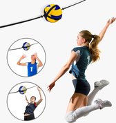 Volleyball spike trainer, volleybal spike trainingssysteem voor zuil, volleybal uitrusting, trainingshulp verbetert het serveren, springen, armswing mechanisme en spiking power in zwart