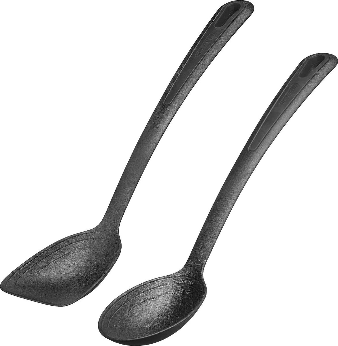 Westmark groente- en panlepelset, 2 stukken, met interne weegschaal: 15, 30 en 45 ml, plastic, zacht, zwart, 286122E6