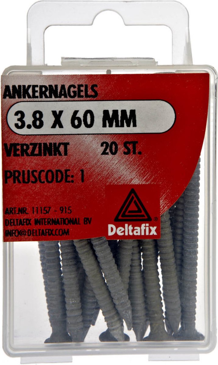 Deltafix ankernagels verzinkt 3.8 x 60 mm 20 st.