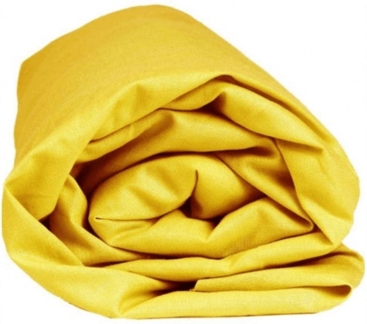 Sleepnight Hoeslaken - Flanel - (hoekhoogte 25 cm ) jaune - B 180 x L 200 cm - Lits-jumeaux - Geschikt voor Standaard Matras - 600195-B 180 x L 200 cm