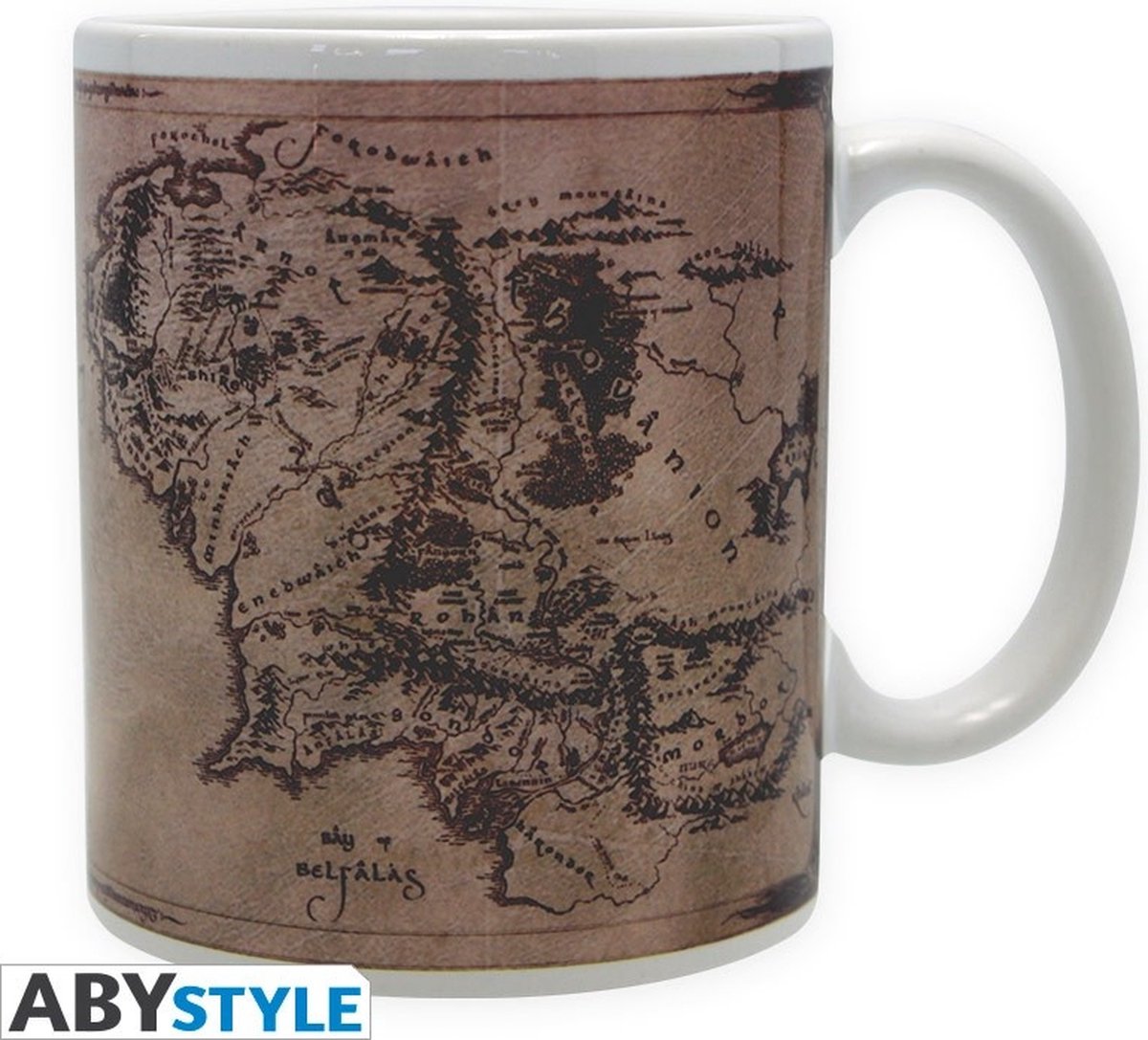 The Lord Of The Rings Map Unisex Kop - meerkleurig - Standard