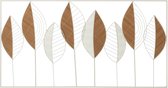 J-Line wanddecoratie Bladeren - metaal/bamboe - mix - large