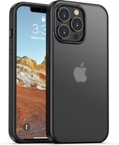 Mobiq - Frosted Rugged Bumper Hoesje iPhone 15 Pro - zwart