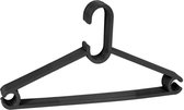 Storage Solutions kledinghangers - set van 10x - kunststof - zwart