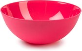 Plasticforte Serveerschaal/Saladeschaal - D25 x H10 cm - kunststof - fuchsia roze - 2,5 liter