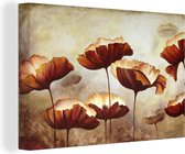 Canvas - Schilderij - Olieverf - Bloemen - Planten - Woondecoratie - 120x80 cm - Wanddecoratie